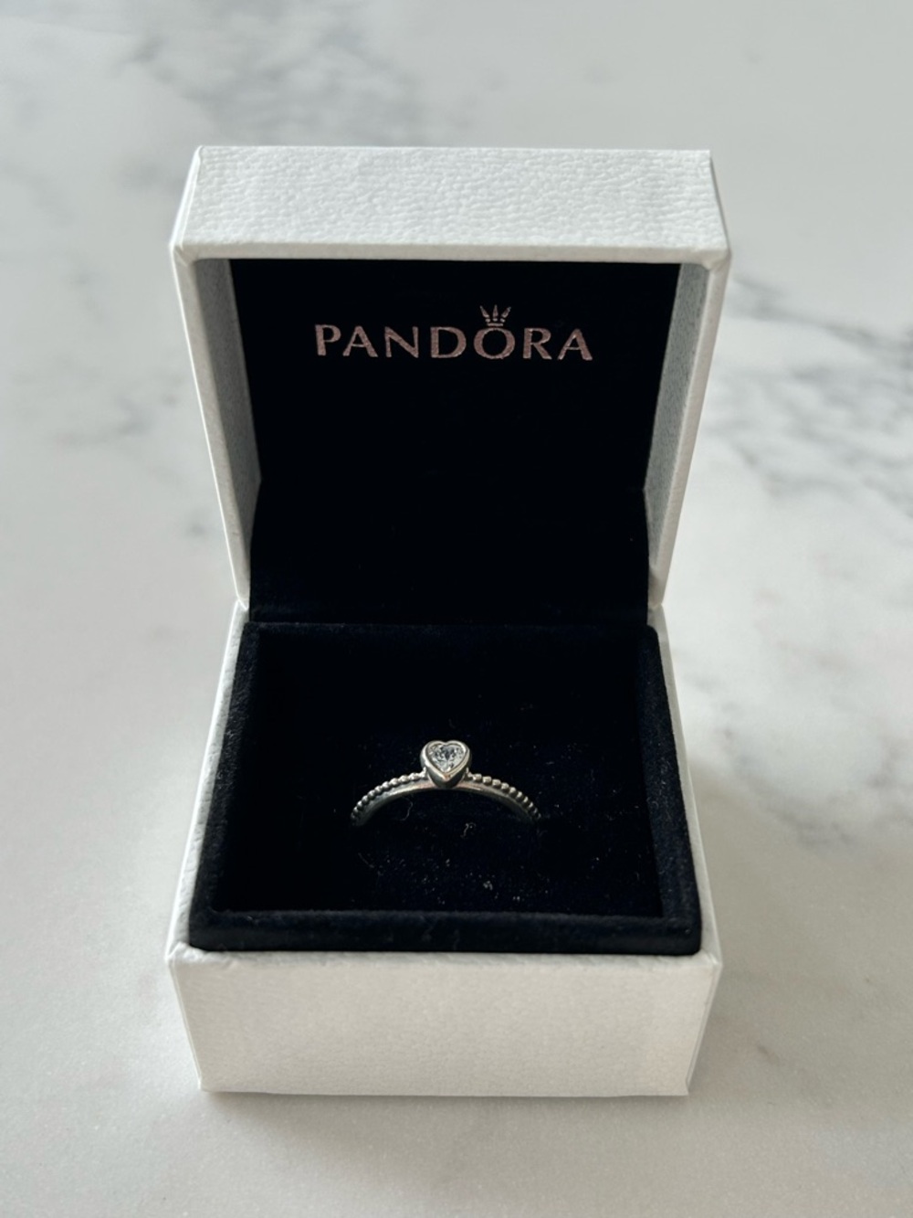 Pandora Silver Heart Ring